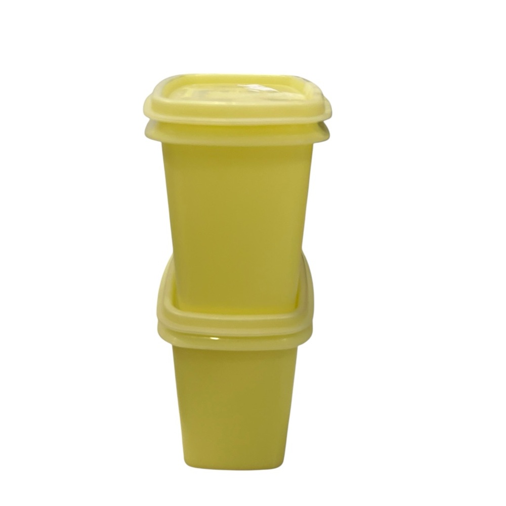 Vintage Tupperware Yellow Stackable Storage Containers - Picture 2 of 3